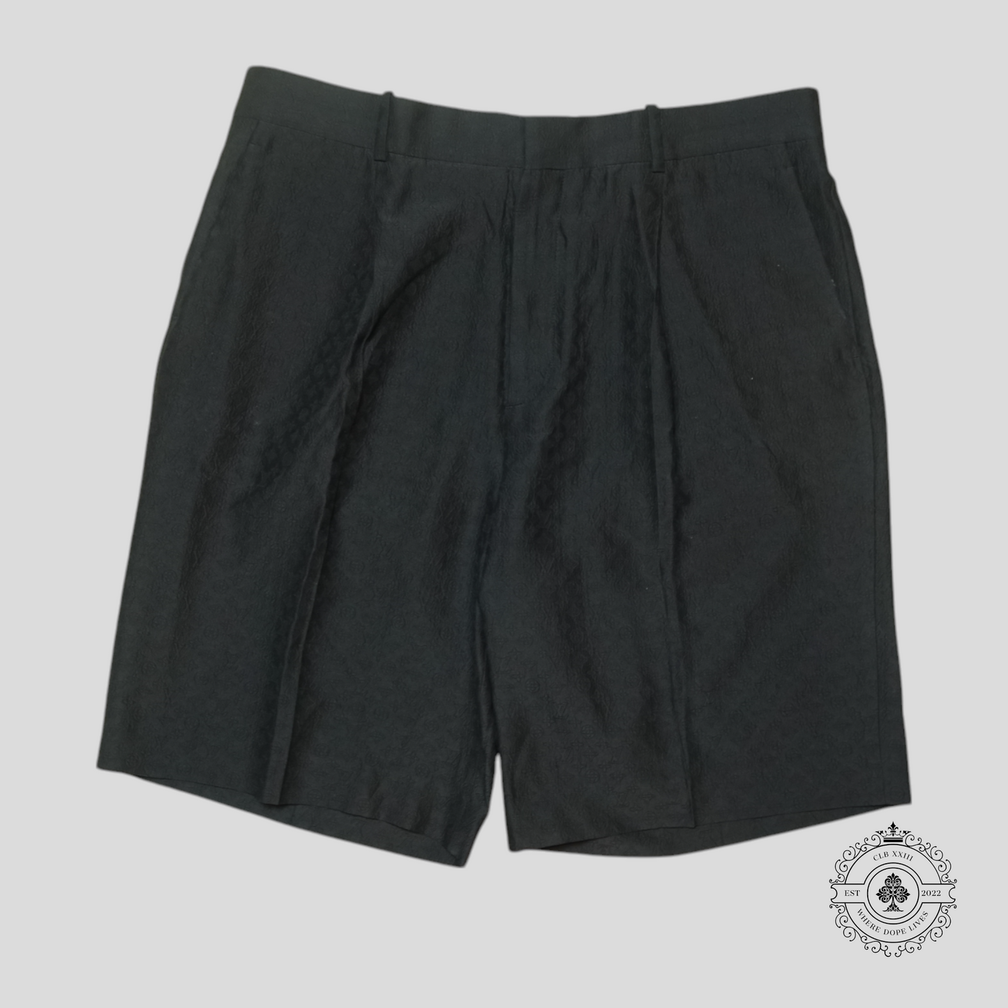 Louis Vuitton Monogram Silk Shorts in Black