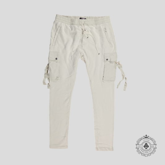 Amiri Tapered Cargo Sweatpants in Alabaster White