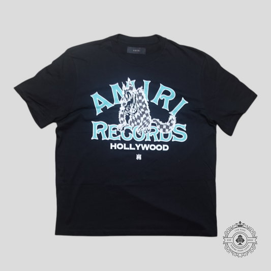 Amiri Records Wolf T-Shirt in Black/Blue/White