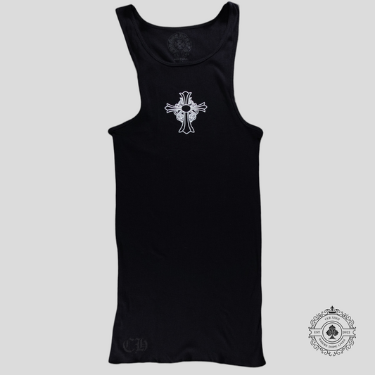 Chrome Hearts Hairy Cross Tank Top in Black