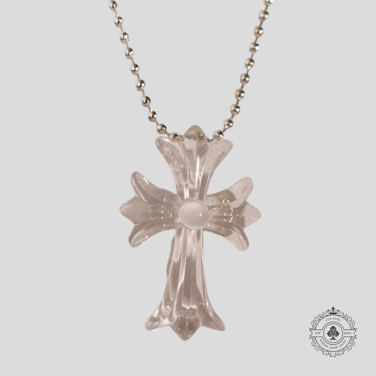 Chrome Hearts Silicone Cross Necklace in Clear