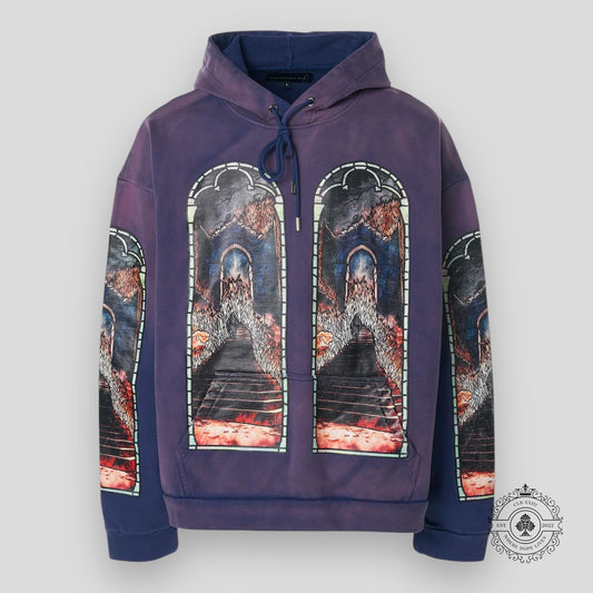 Who Decides War Descent Hooded Sweatshirt In Indigo
