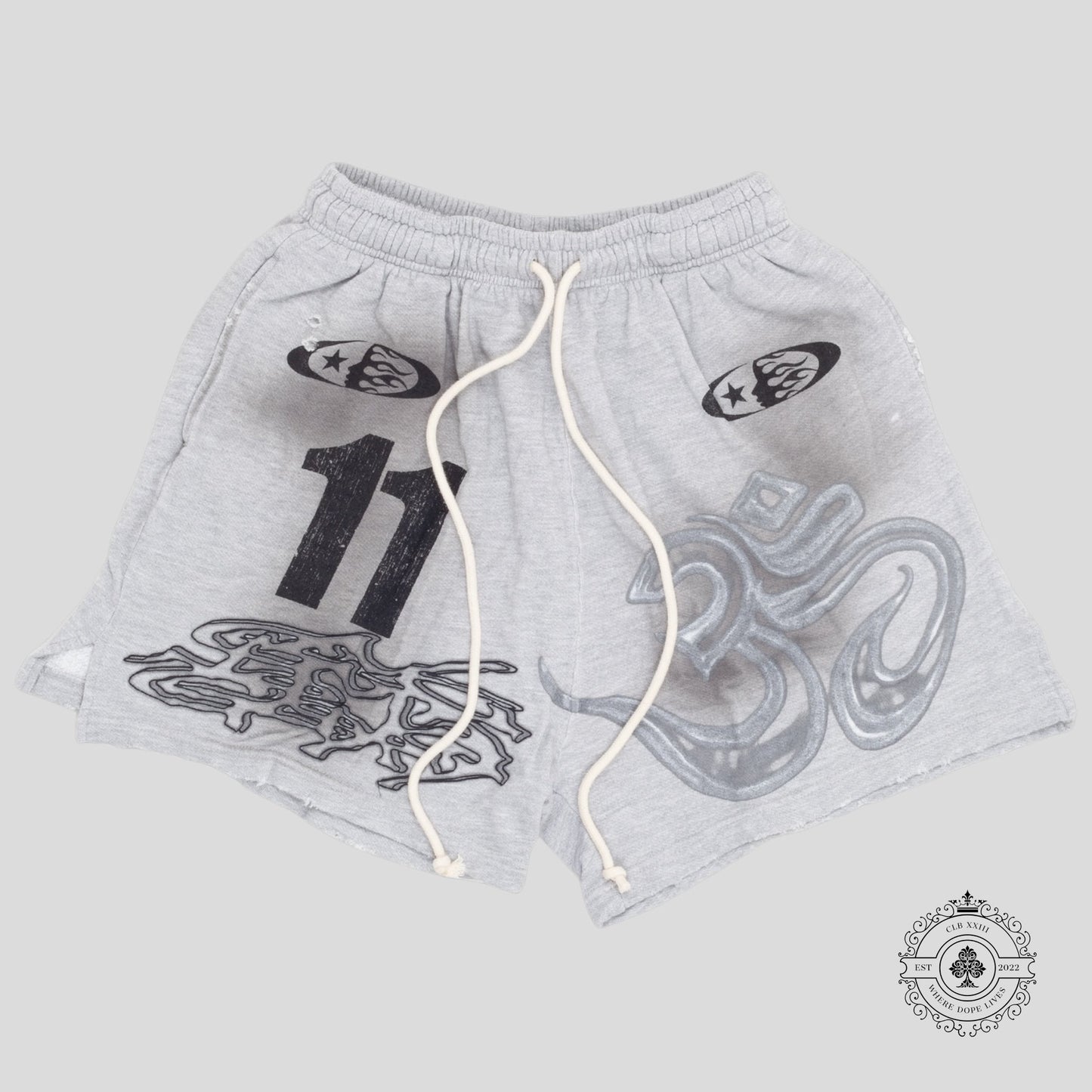 Hellstar Yoga Shorts in Grey
