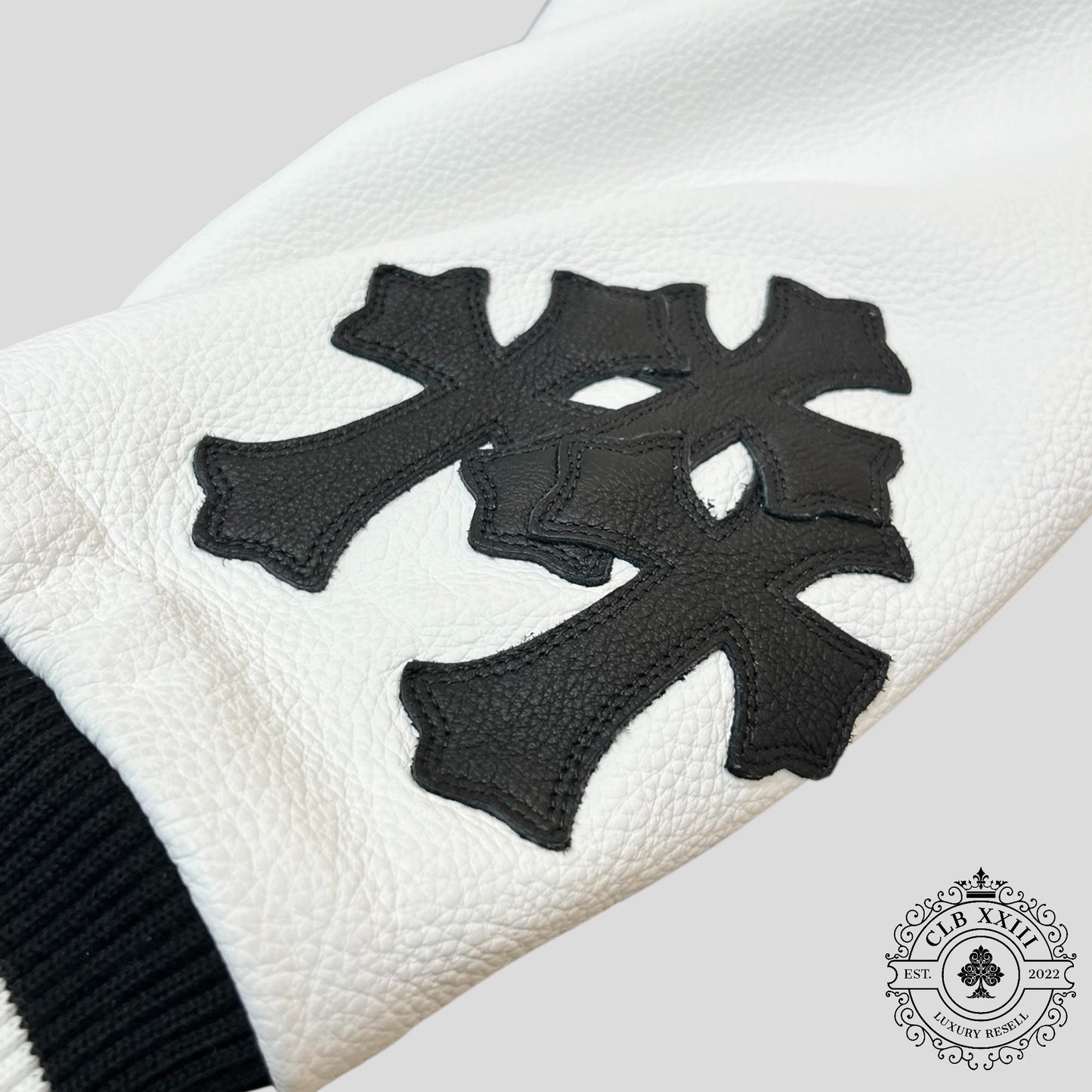 Chrome Hearts Eagle Patch Varsity Jacket in Black