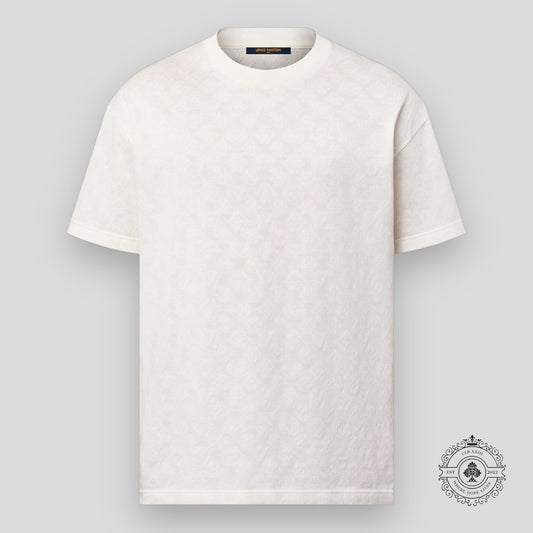 Louis Vuitton Monogram Fil Coupe Cotton T-Shirt in Milky White