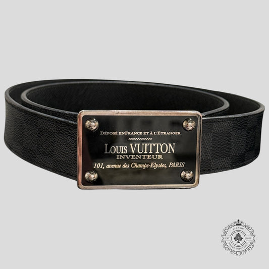 Louis Vuitton Inventeur Belt in Black