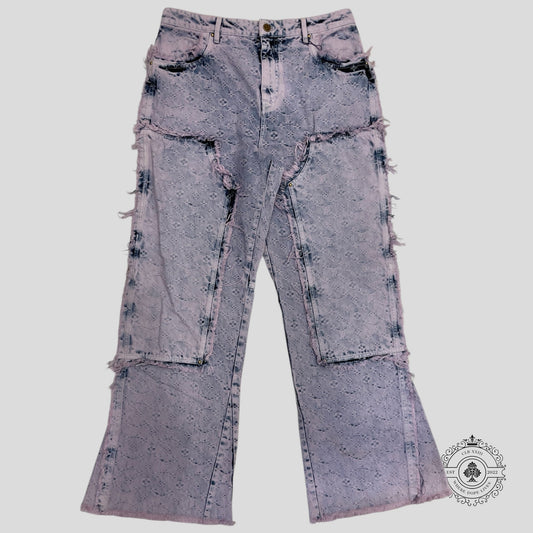 Louis Vuitton Frayed Monogram Double Knee Carpenter Pants