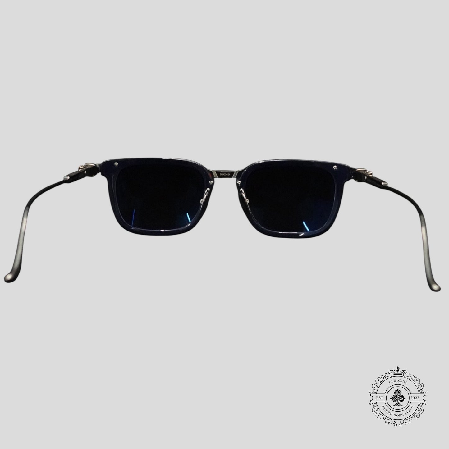 Chrome Hearts Overpoked Sunglasses in Silver/Blue
