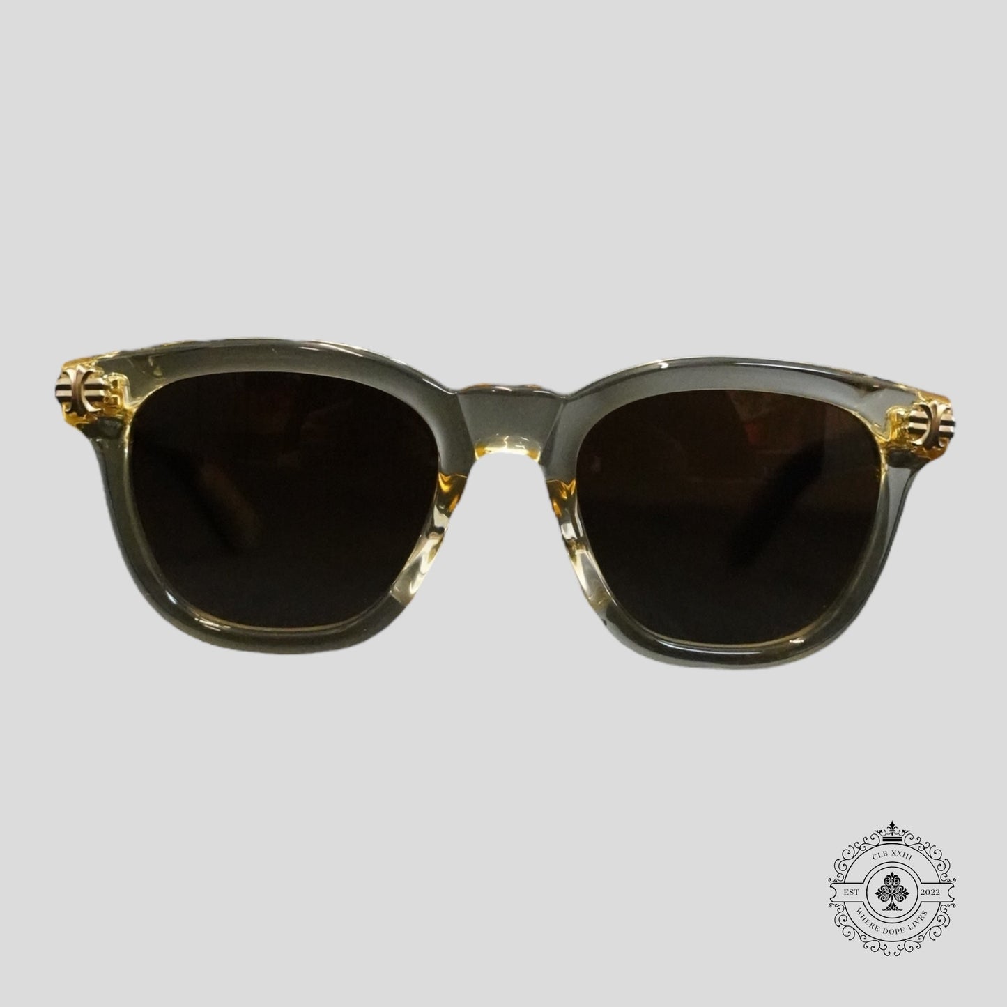 Chrome Hearts Smoke Show Glasses in Tortoise Shell/Gold