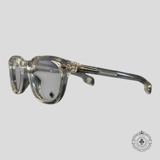 Chrome Hearts Chirp Chirp Glasses in Clear/Silver