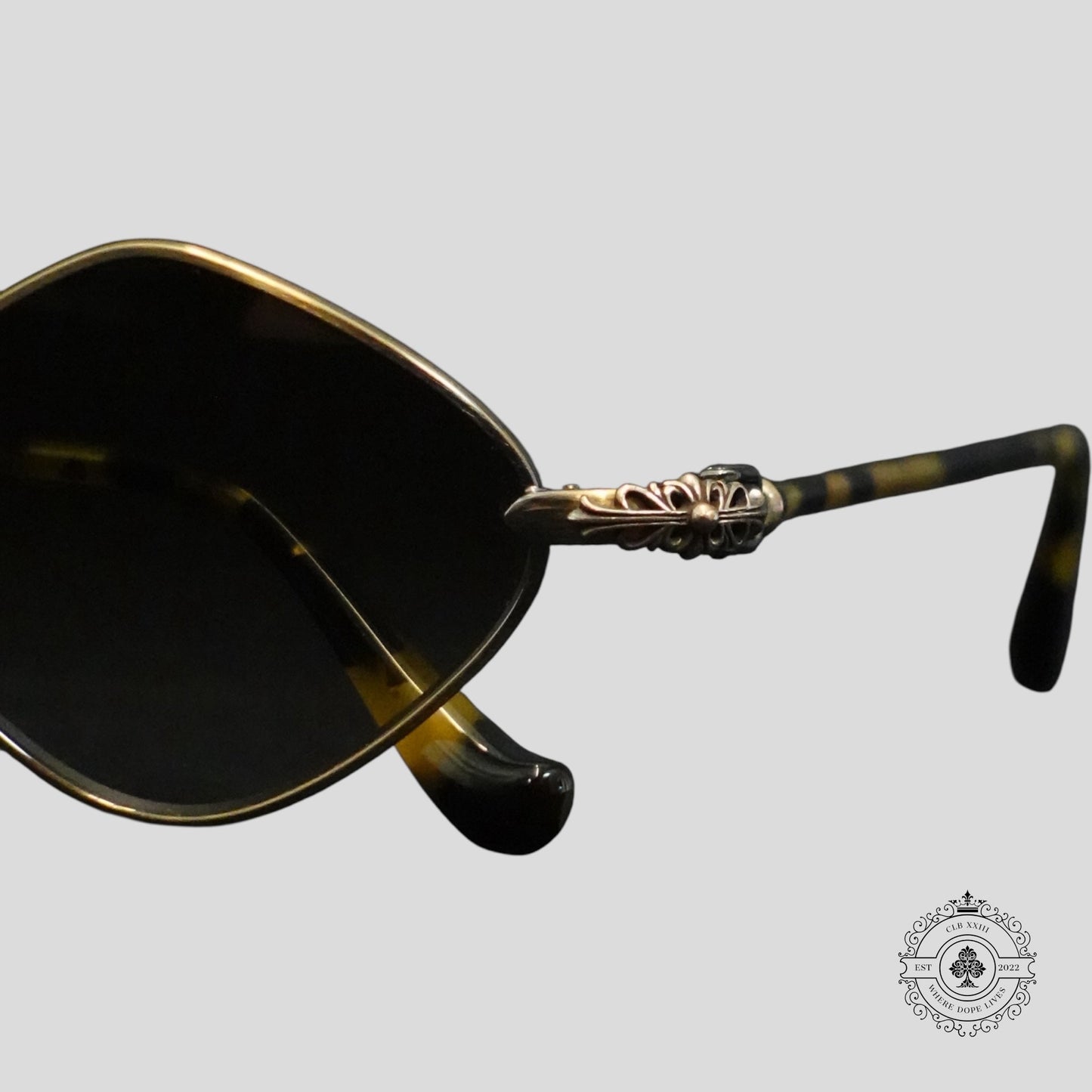 Chrome Hearts Diamond Dog Sunglasses in Tortoise