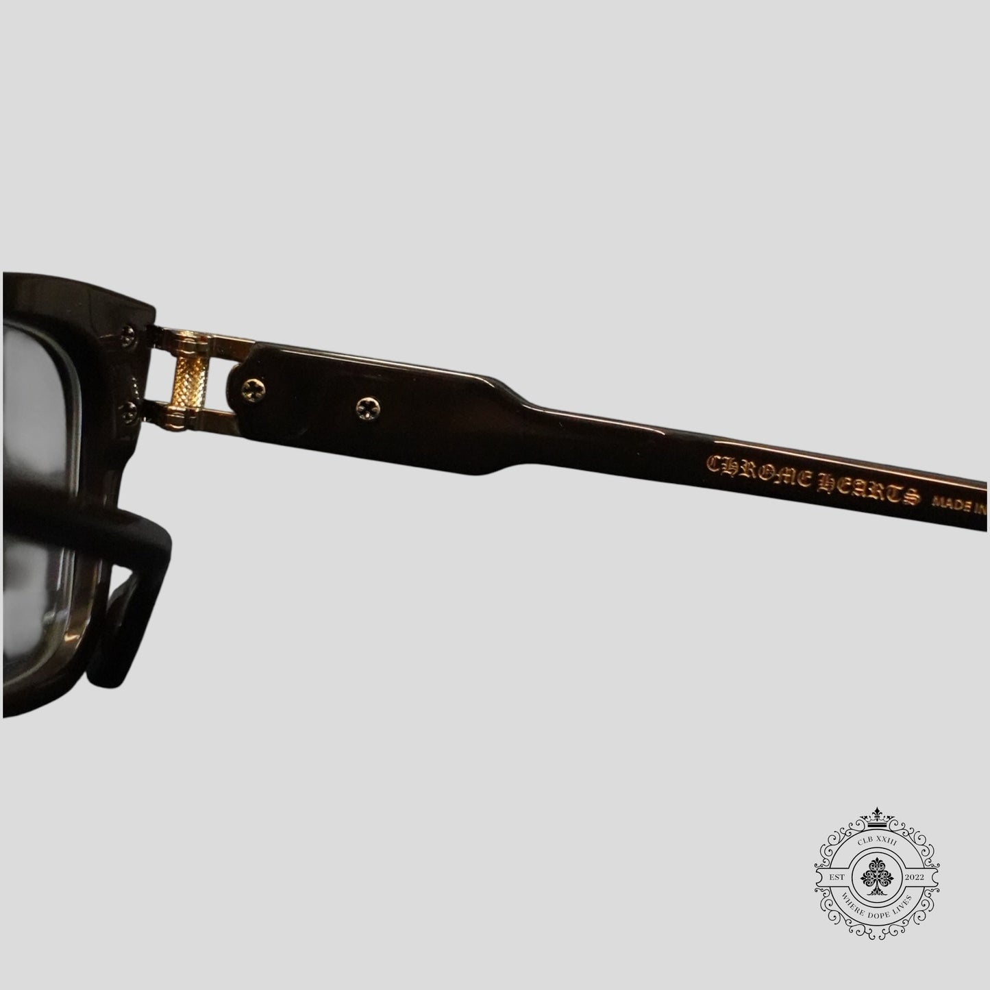 Chrome Hearts Bulge Glasses in Brown/Gold