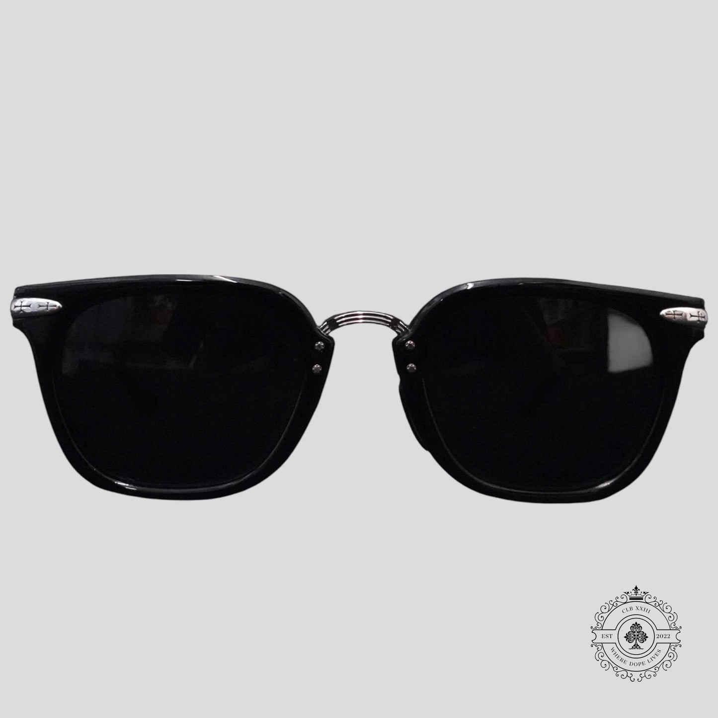 Chrome Hearts Titanasluvr Glasses in Black/Silver