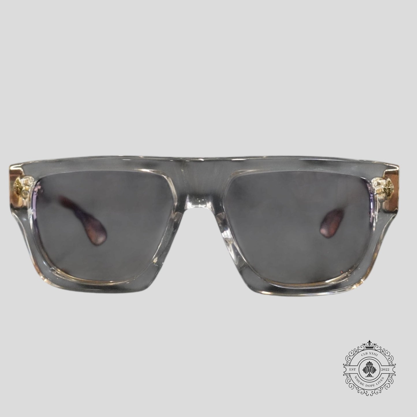 Chrome Hearts Charismadick Glasses in Clear/Gold