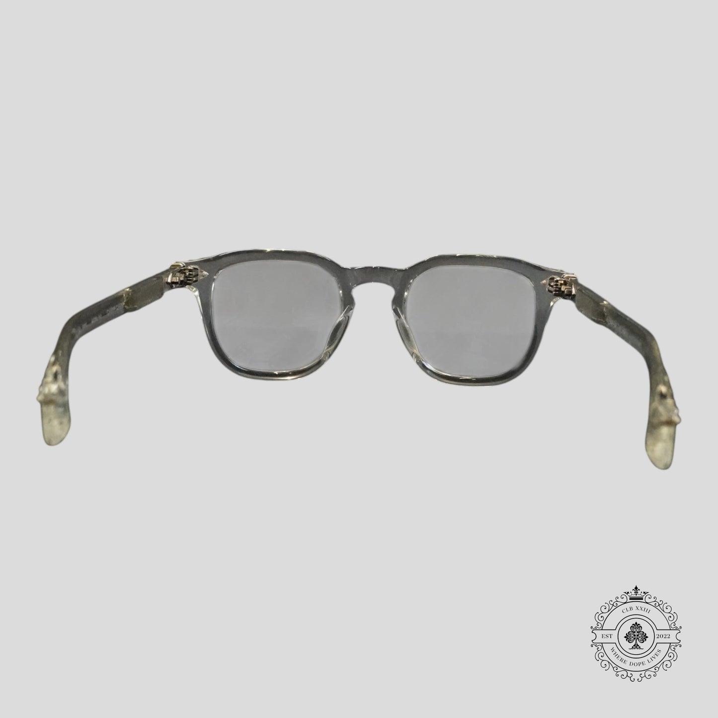 Chrome Hearts Chirp Chirp Glasses in Clear/Silver