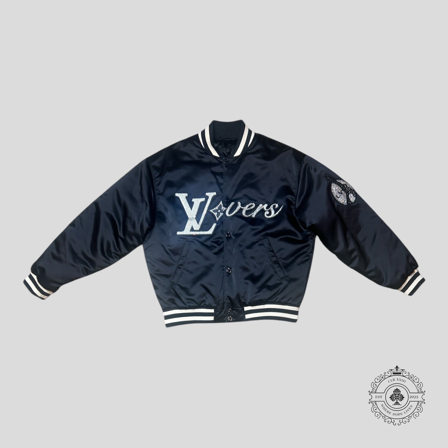 Louis Vuitton LV Lovers Baseball Bomber Jacket in Black