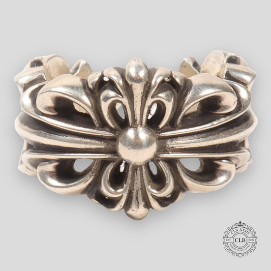 CHROME HEARTS DOUBLE FLORAL RING
