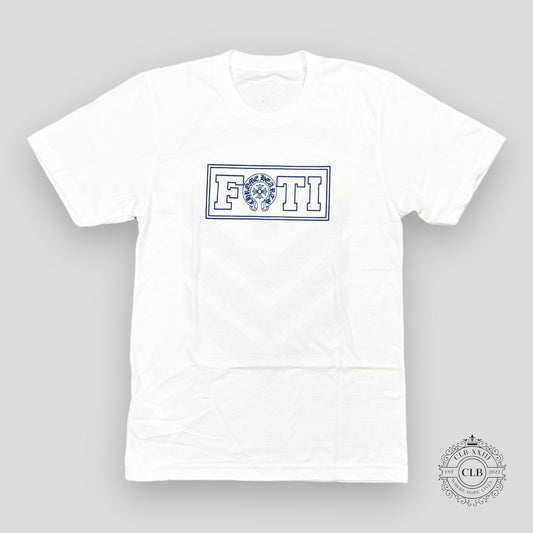CHROME HEARTS FOTI T-SHIRT - WHITE / BLUE