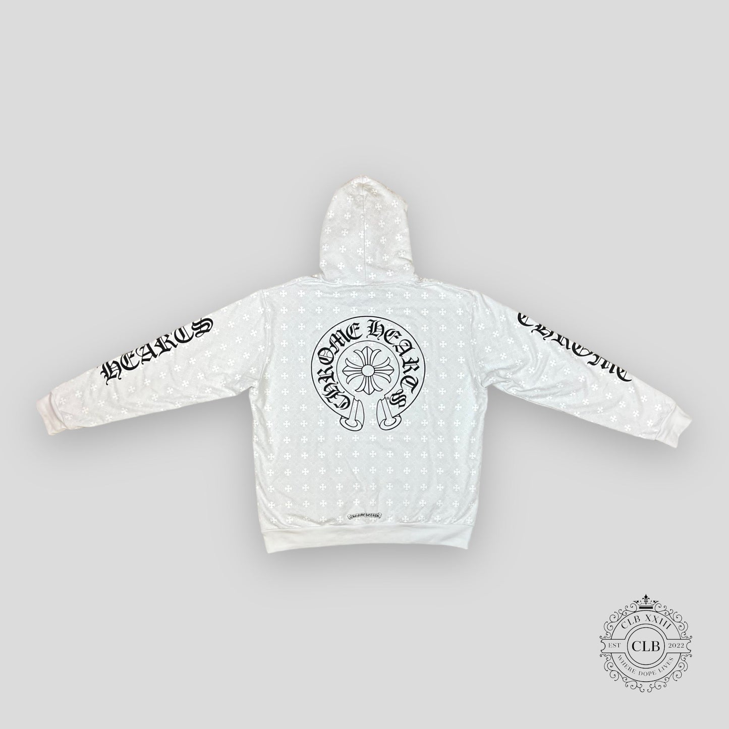Chrome Hearts Cross Monogram Hoodie in White