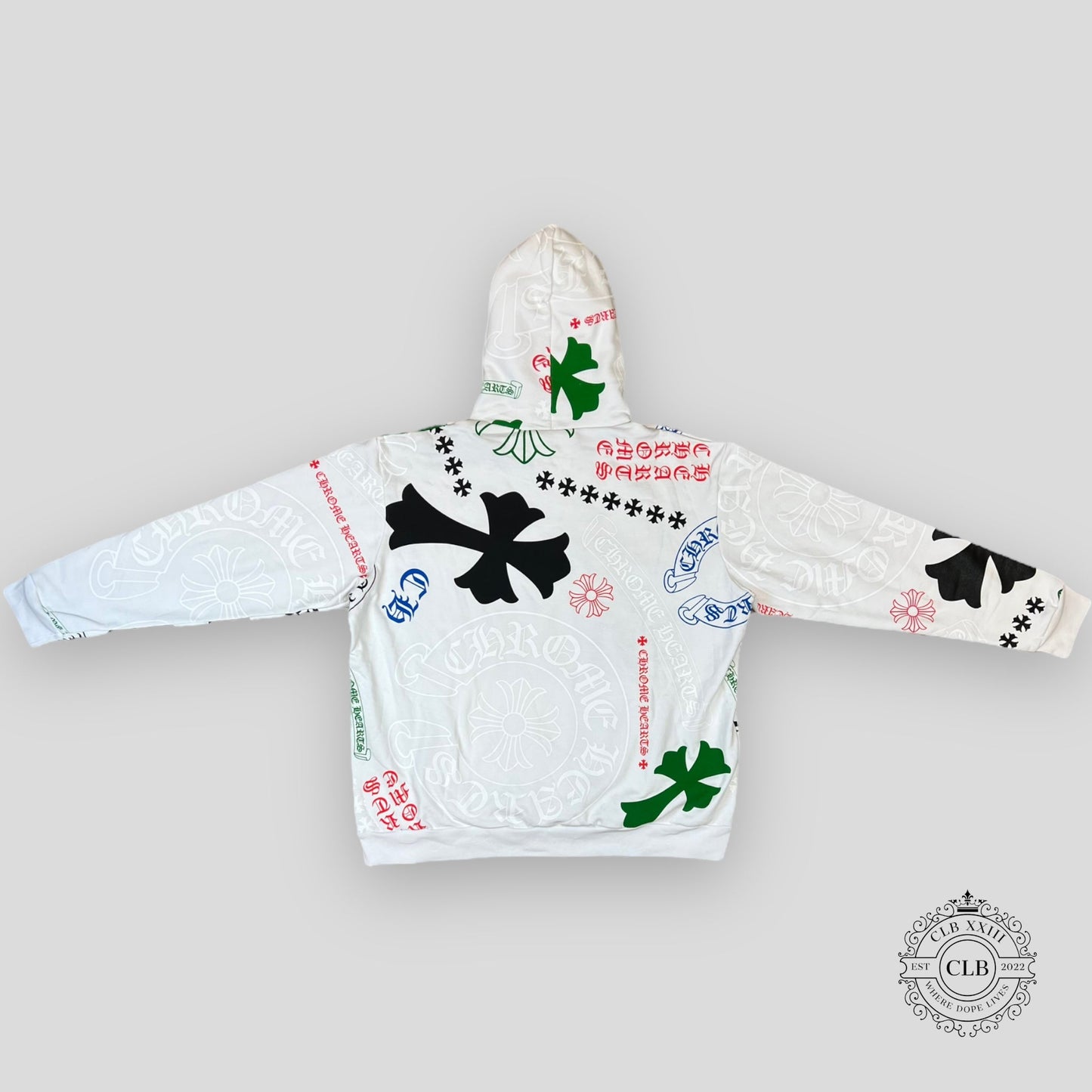 CHROME HEARTS STENCIL HOODIE - WHITE