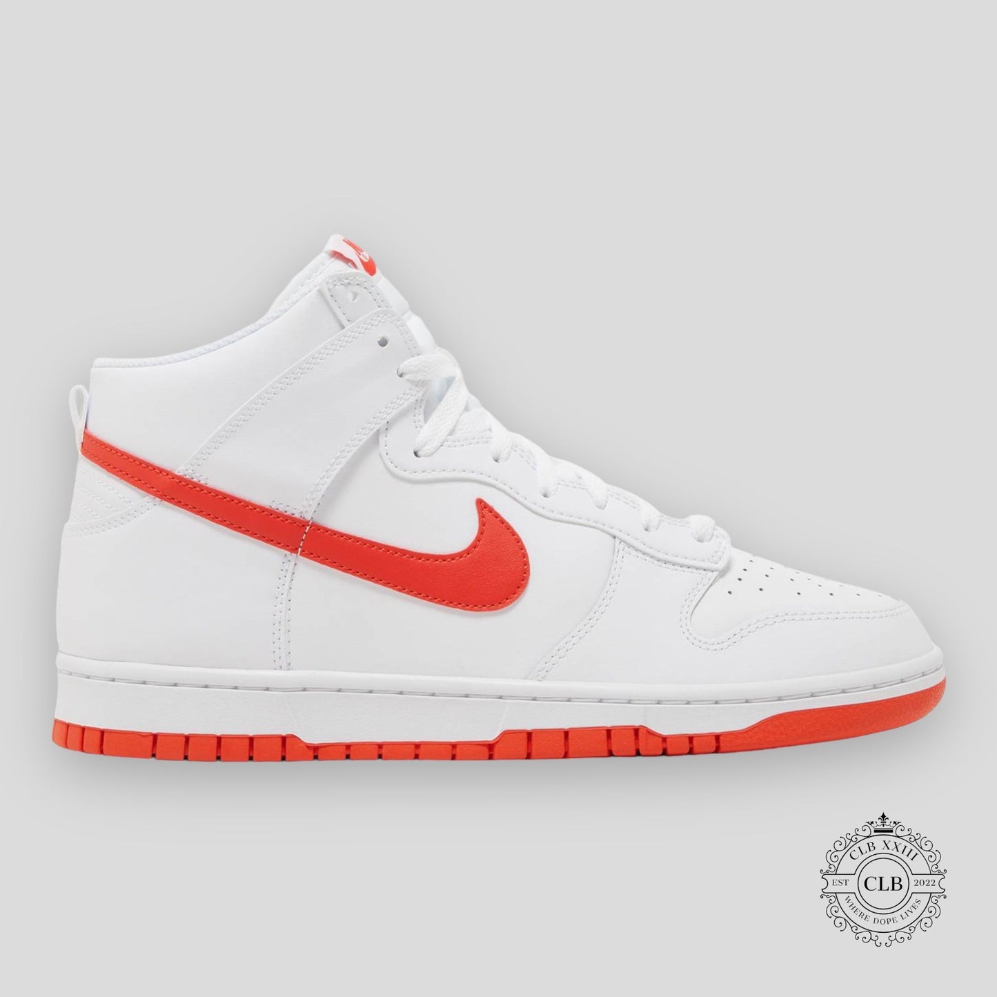 NIKE DUNK HIGH “WHITE PICANTE RED”