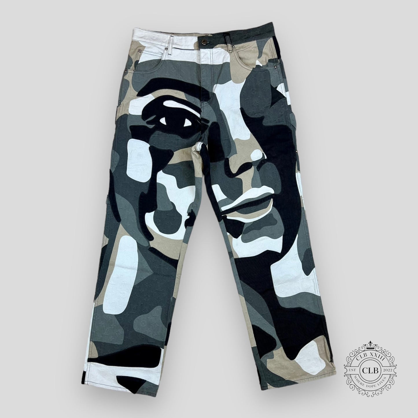 Louis Vuitton Patchwork Portrait Denim Carpenter Pants