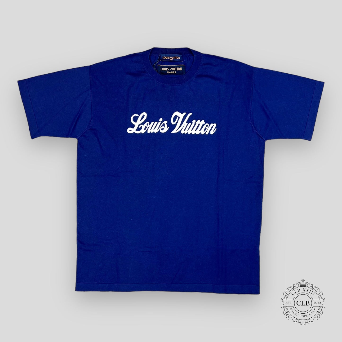 Louis Vuitton Short-Sleeved Graphic Crewneck in Indigo