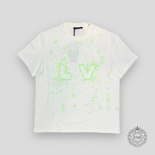 LOUIS VUITTON LV SPREAD EMBROIDERY T-SHIRT - WHITE/GREEN
