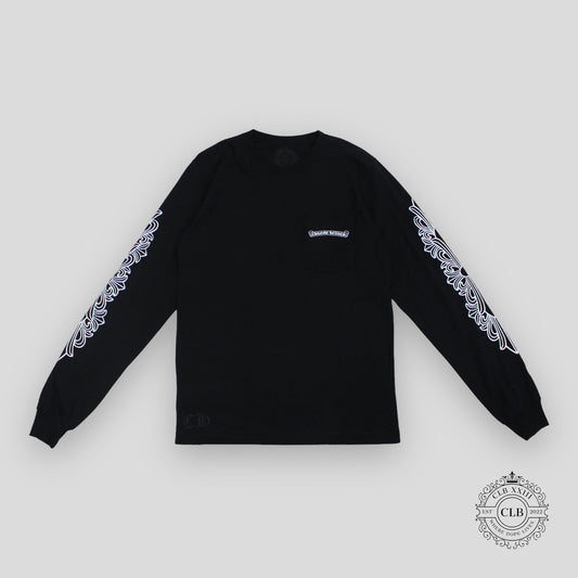 CHROME HEARTS DAGGER LONG SLEEVE TEE - BLACK / PINK