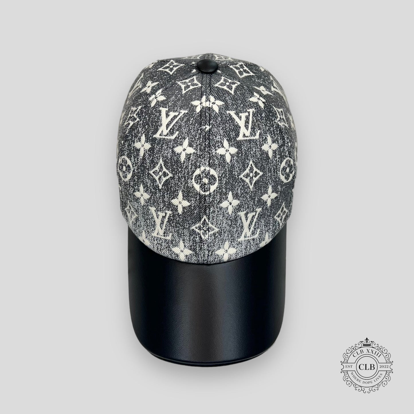 LOUIS VUITTON MONOGRAM JACQUARD DENIM CAP - GREY